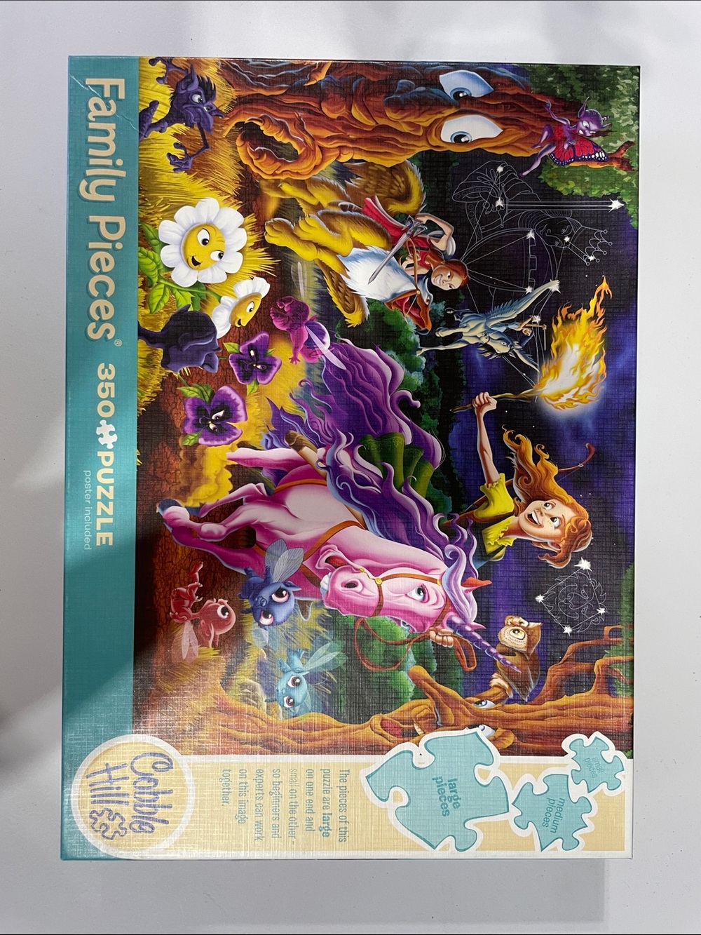 Family Pieces 350-Piece Fantasy Puzzle - Colorful Purple & Pink Artwork